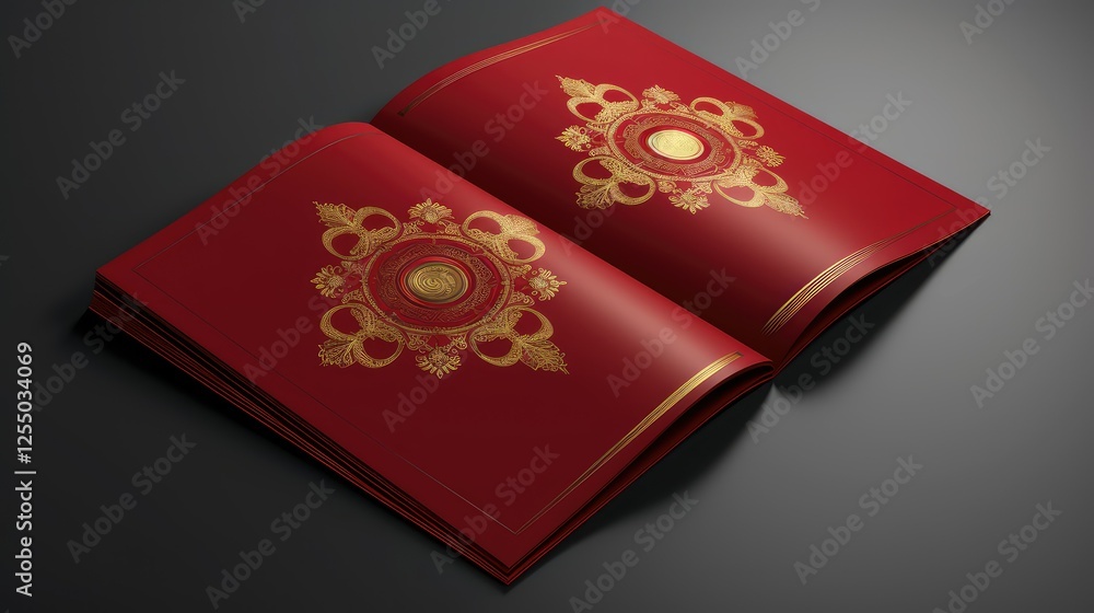 red harringbone wood