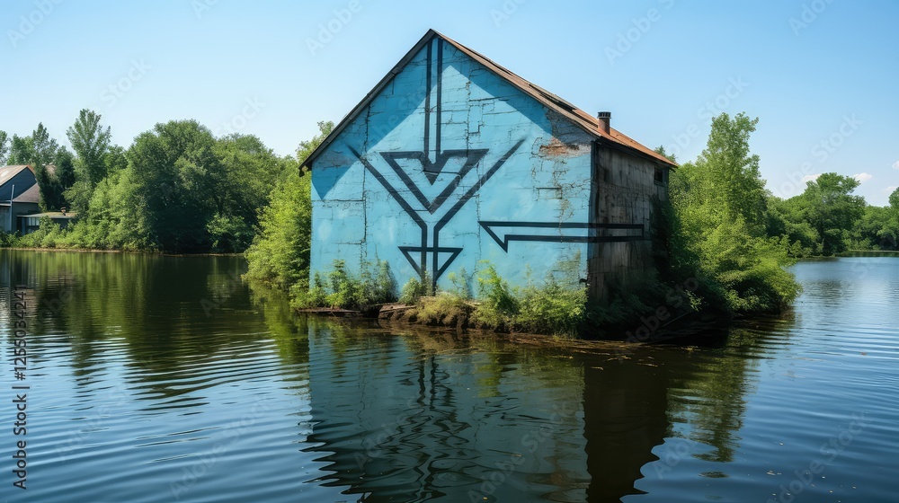 Obraz premium river water arrow