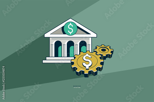 Banking system concept post...