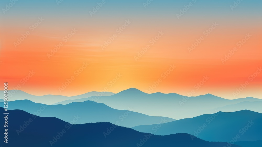 horizon orange to blue gradient horizon orange to blue gradient
