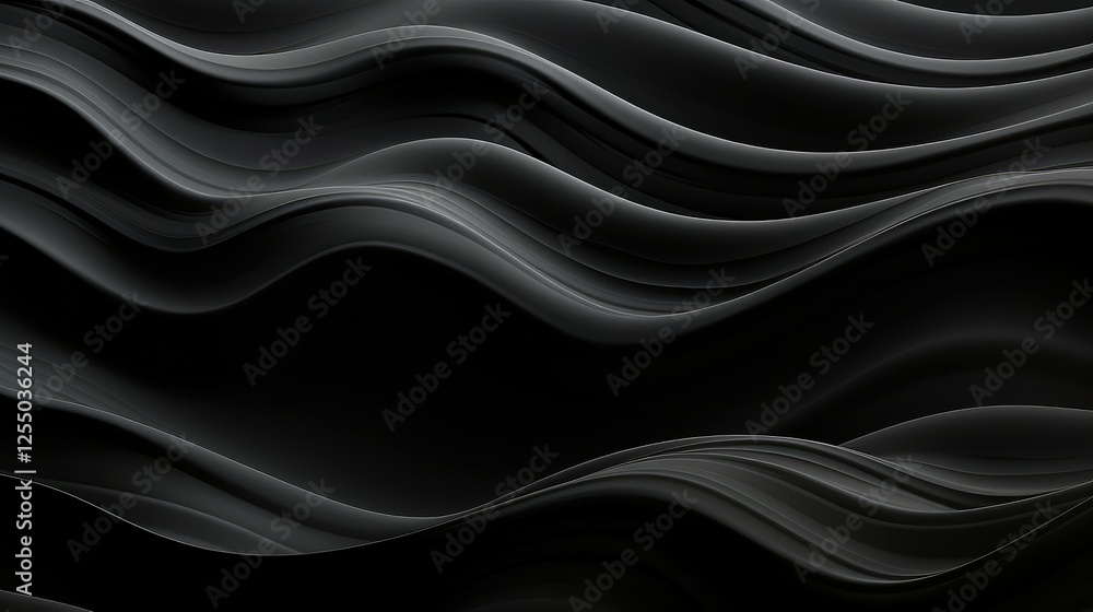 Obraz premium undulating black wave background