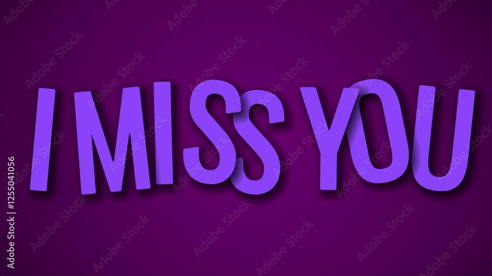 Animated words I miss you that appear alternately with 3D particle animation for couple of romantic or 14 February Valentine's day video clips, 4K CG motion graphics.. landscape format. Animated words I miss you that appear alternately with 3D particle animation for couple of romantic or 14 February Valentine's day video clips, 4K CG motion graphics.. landscape format.