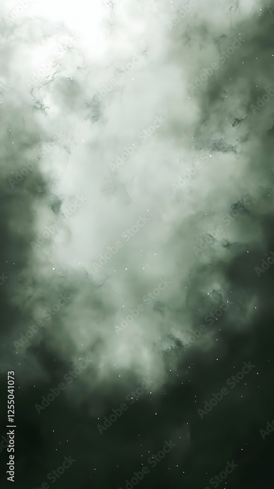 Abstract Green Nebula Background Illustration Abstract Green Nebula Background Illustration