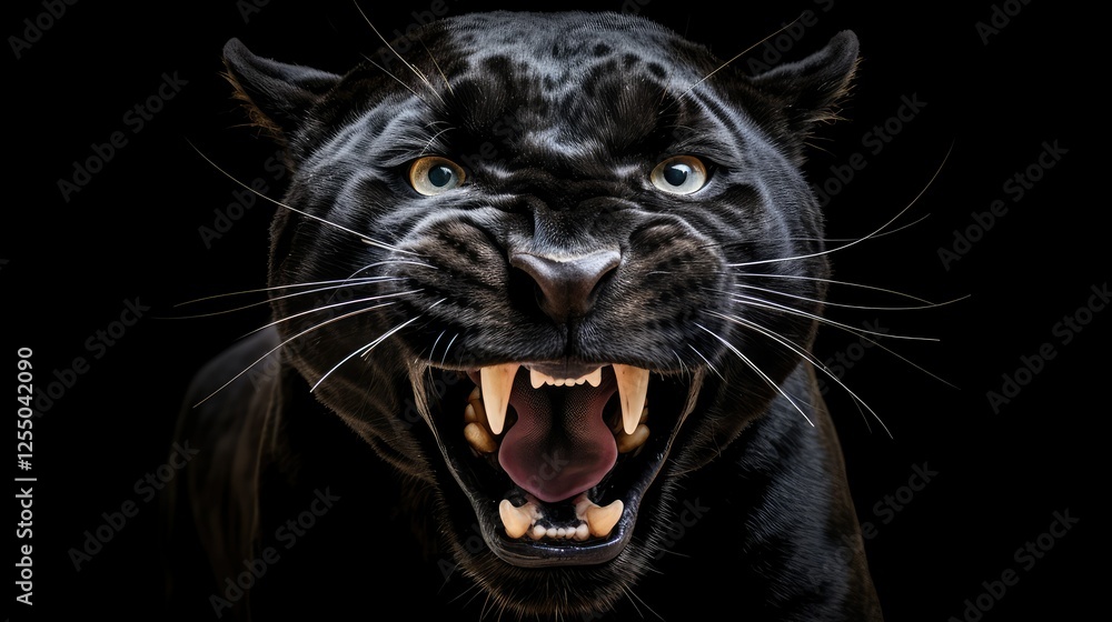 up panther isolated on white up panther isolated on white