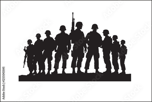 Shadow Warriors: Soldier Silhouettes in Action