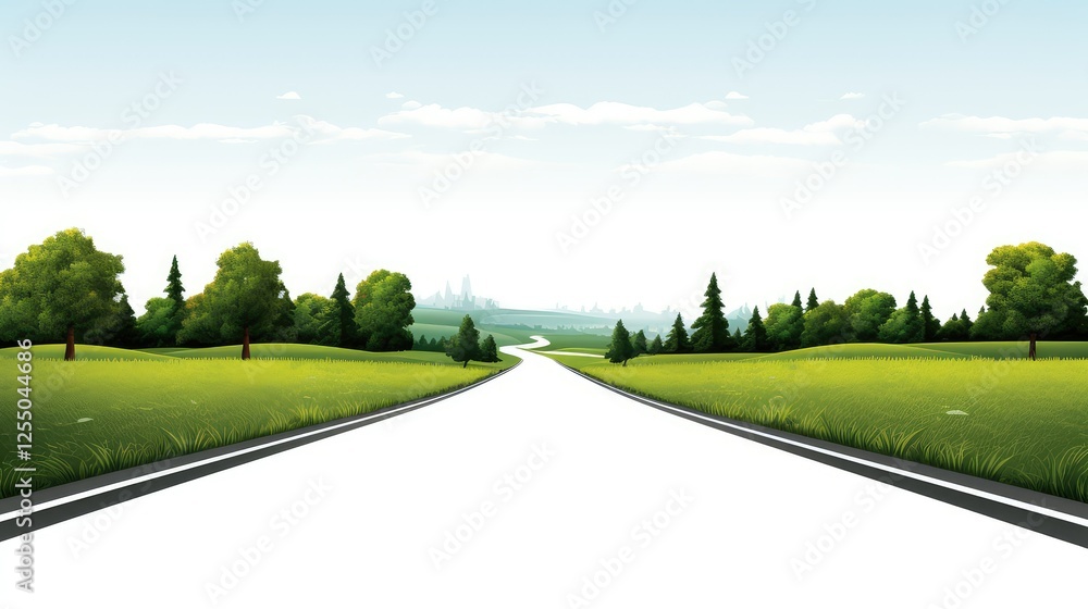 Fototapeta premium simple road clip art