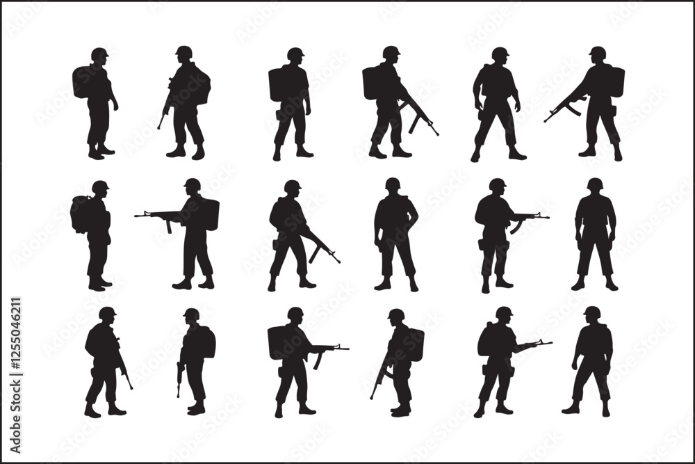 Shadow Warriors: Soldier Silhouettes in Action Shadow Warriors: Soldier Silhouettes in Action