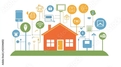 Excellent Internet of Things (IoT) Background with Smart Home Icons