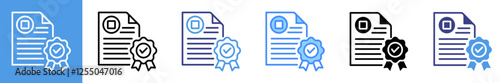 License Multistyle Icon Set