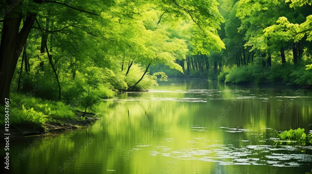Fototapeta premium foliage green spring background