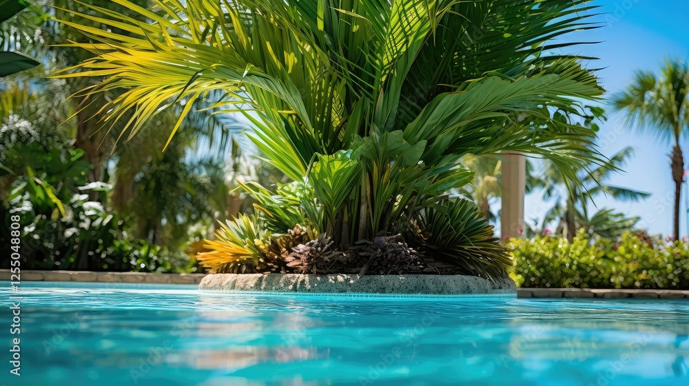 Fototapeta premium oasis pool plants