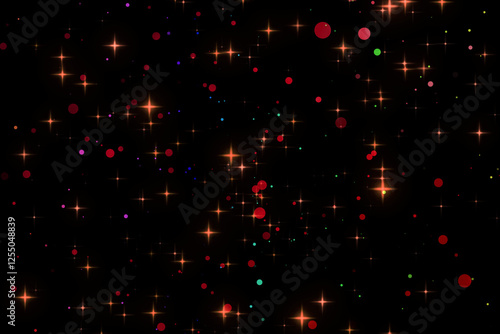 A graphic pattern of particle and shiny glitter