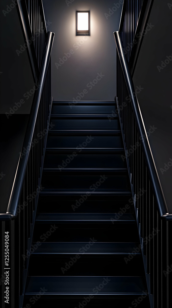 Dark Staircase 3D Illustration Dark Staircase 3D Illustration