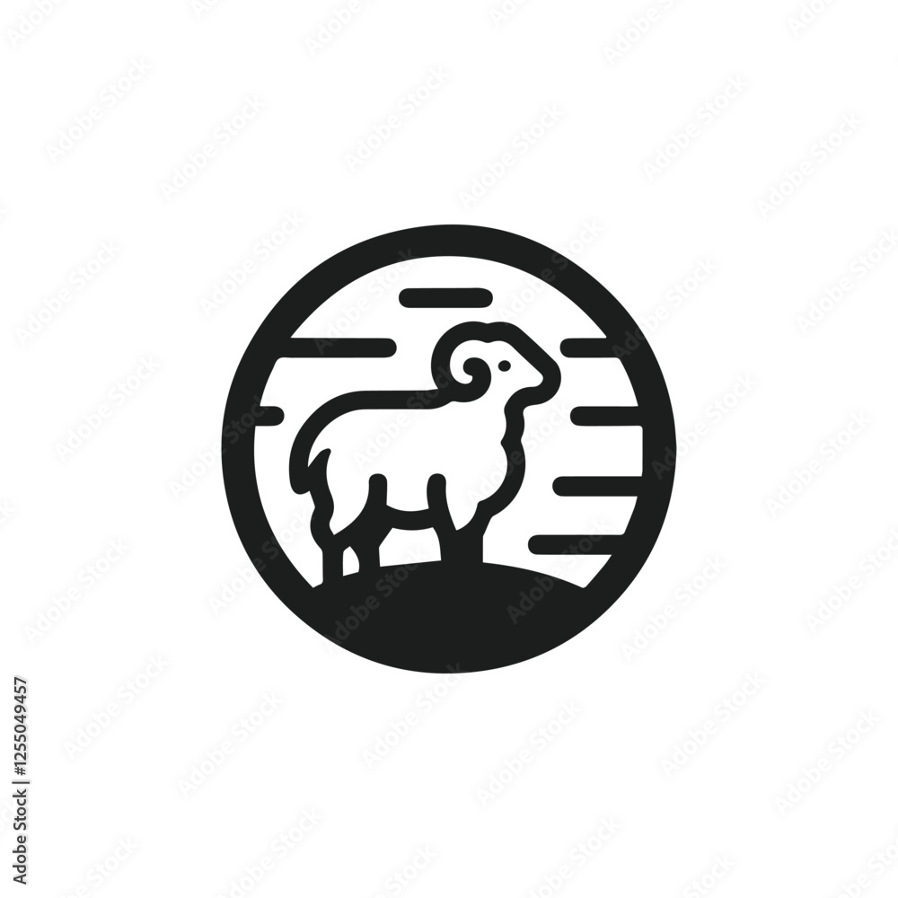 Obraz premium Lamb Symbol Logo