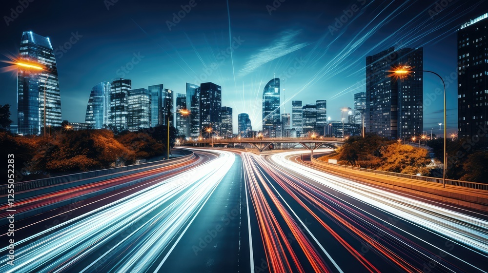 Obraz premium speed highway road