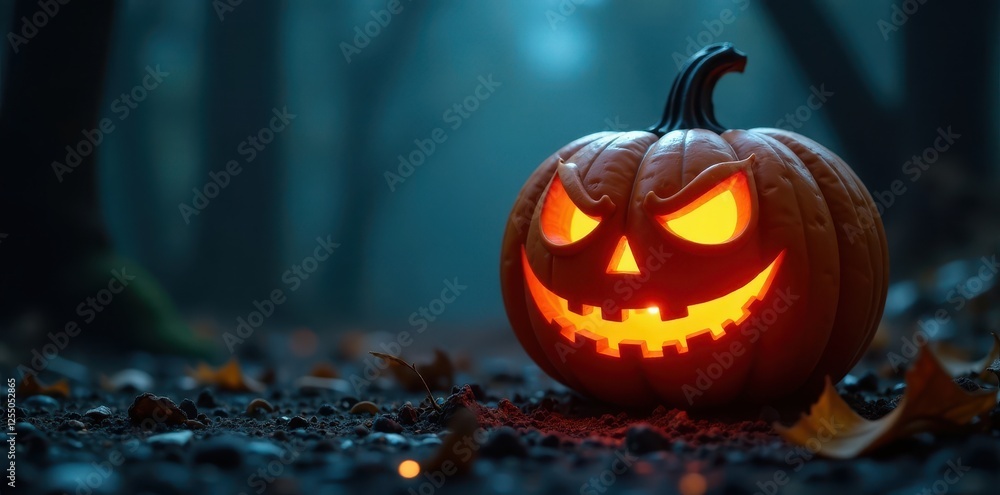 Glowing jack-o'-lantern, sinister smile, Halloween backdrop , sinister, carved pumpkin Glowing jack-o'-lantern, sinister smile, Halloween backdrop , sinister, carved pumpkin