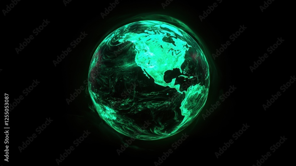 A realistic, detailed glowing Earth with a cosmic glow, offering room for branding or messages. A realistic, detailed glowing Earth with a cosmic glow, offering room for branding or messages.