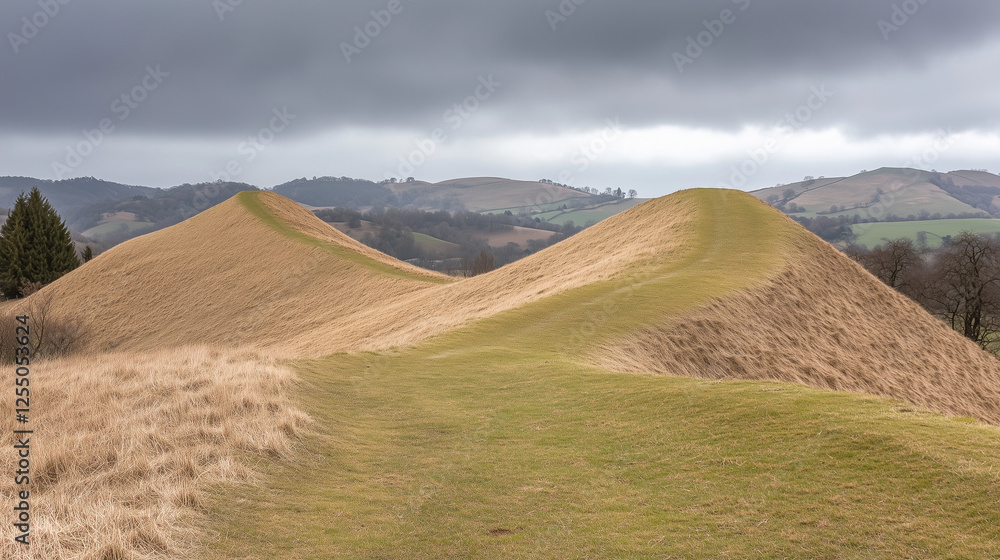 Obraz premium mountain landscape with gray skies