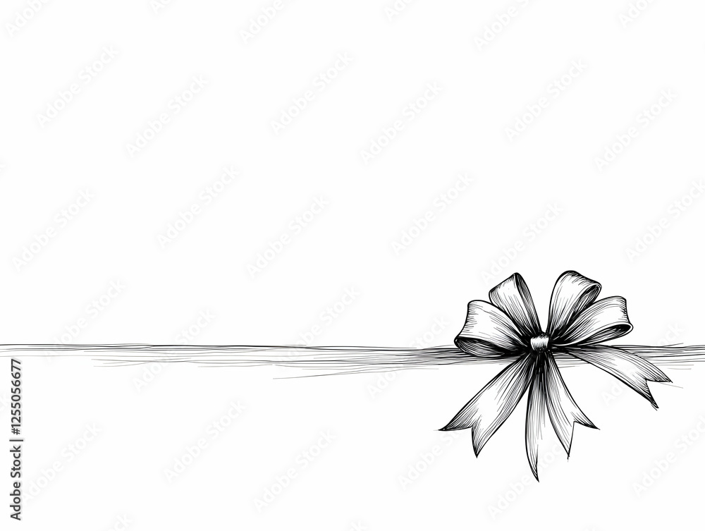 Naklejka premium Elegant Bow Illustration, Graphic Design Resource