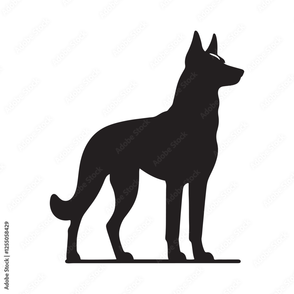 Modern Belgian Malinois silhouette designed for unique projects - Belgian Malinois illustration - minimal Belgian Malinois vector - dog silhouette
Modern Belgian Malinois silhouette designed for unique projects - Belgian Malinois illustration - minimal Belgian Malinois vector - dog silhouette