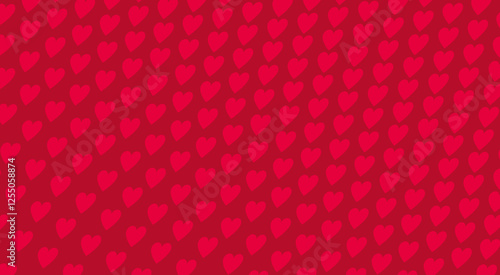 Dark red heart pattern. Deeply romantic texture background. The repeating heart shapes offers a versatile backdrop for various creative applications.