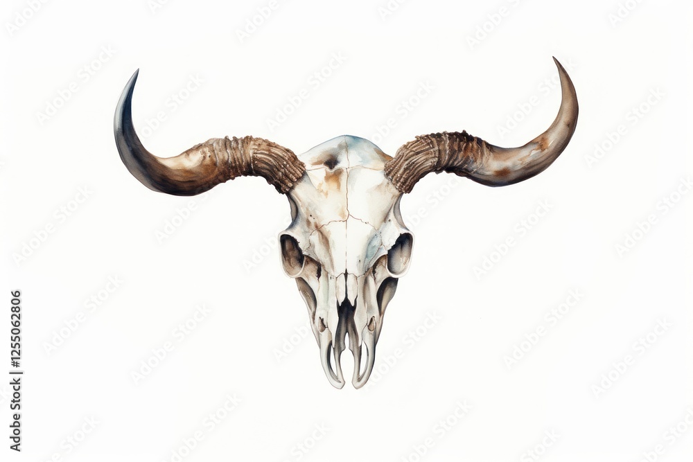 Fototapeta premium Animal mammal white background animal skull.