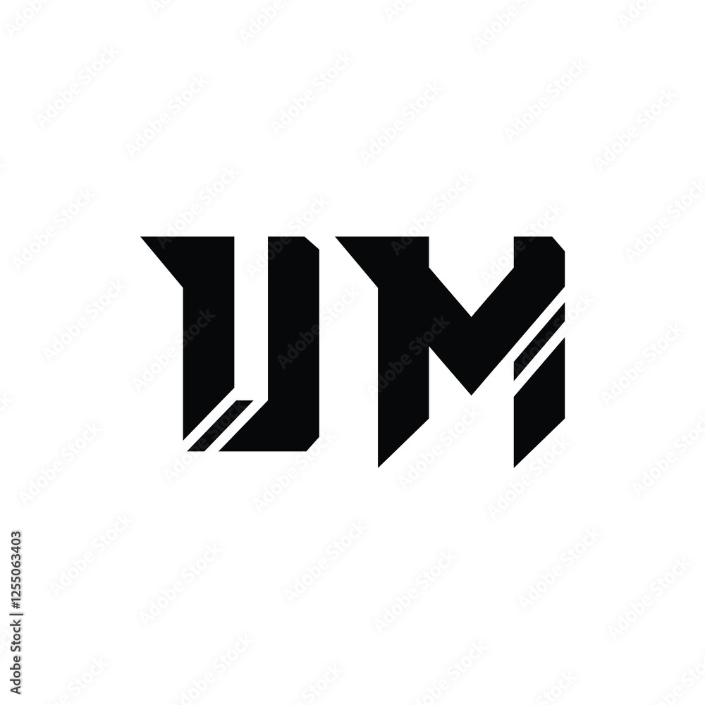 UM monogram logo design letter text name symbol monochrome logotype alphabet character simple logo UM monogram logo design letter text name symbol monochrome logotype alphabet character simple logo