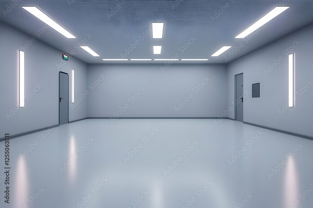 Empty Room 3D Render, Modern Interior Design Empty Room 3D Render, Modern Interior Design