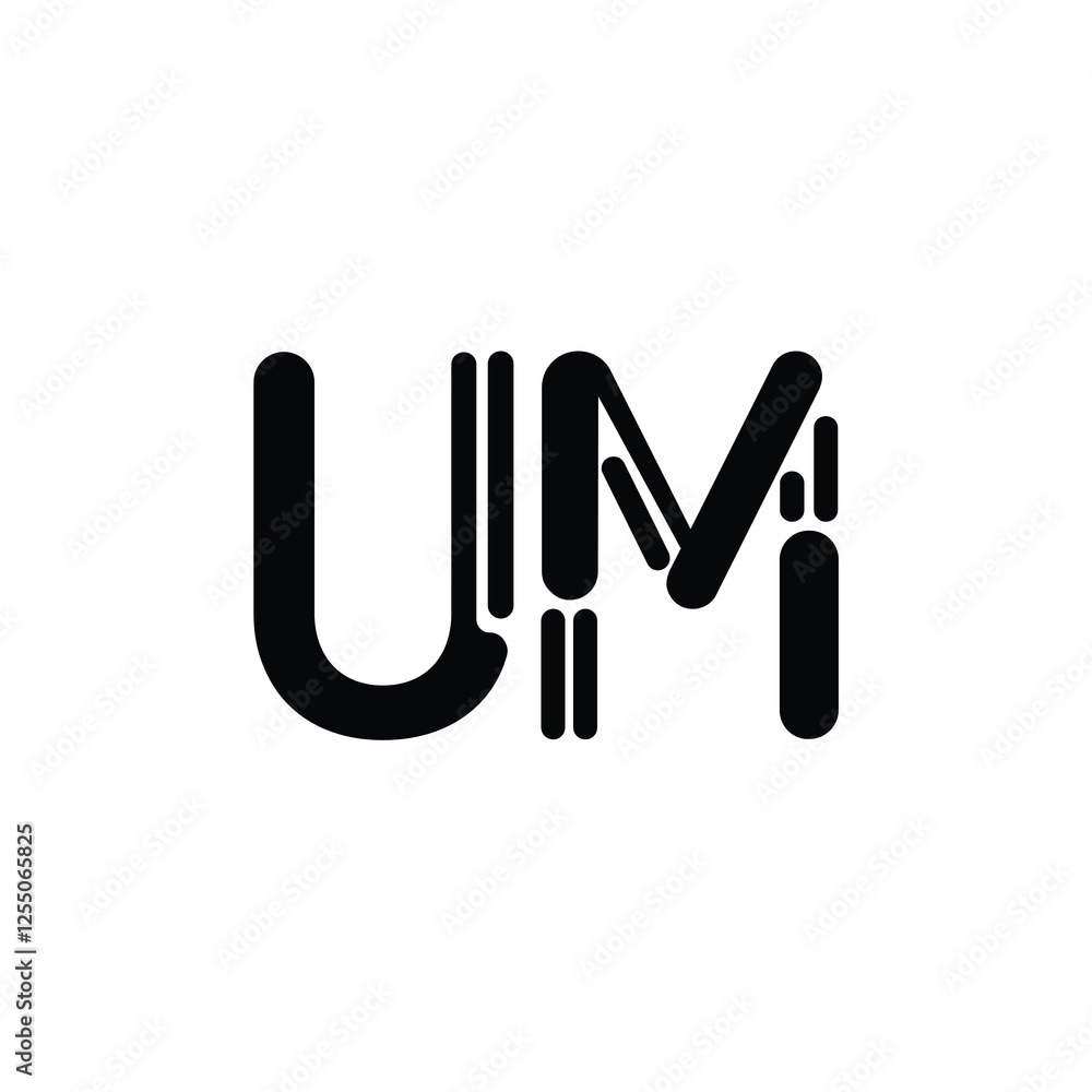 UM monogram logo design letter text name symbol monochrome logotype alphabet character simple logo UM monogram logo design letter text name symbol monochrome logotype alphabet character simple logo