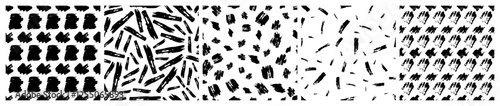 Set of seamless patterns with scribble smears