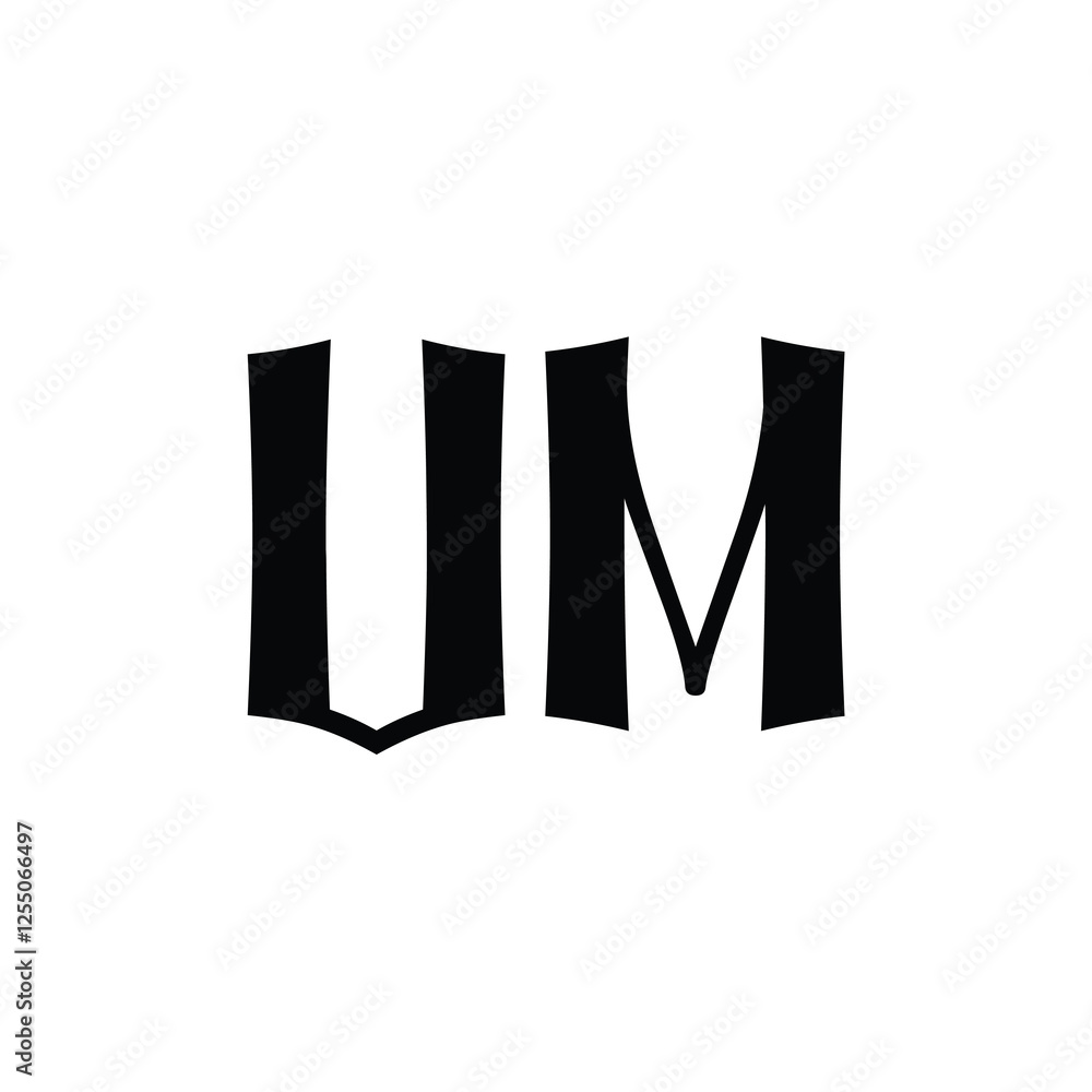 UM monogram logo design letter text name symbol monochrome logotype alphabet character simple logo UM monogram logo design letter text name symbol monochrome logotype alphabet character simple logo