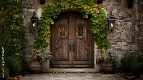 black rustic front door