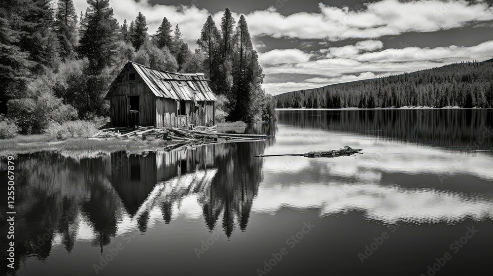 Fototapeta premium lake holly white background