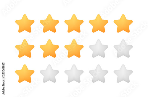 Star rating icons. Flat style. Vector icons.