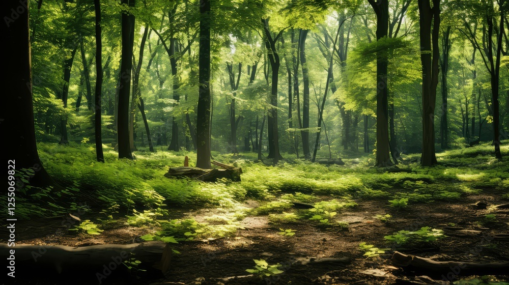 Naklejka premium sunlight overlay green