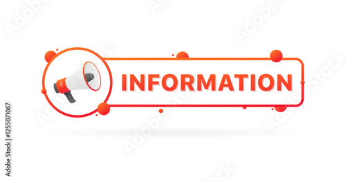 Information message icon. Megaphone icon. style. Vector icon.