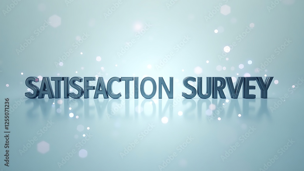 Satisfaction survey concept with soft light effects in background Satisfaction survey concept with soft light effects in background