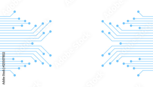 Cybernetic lines. Flat style. Vector icons.