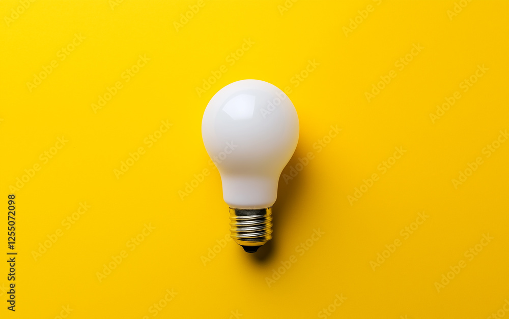 Close up photo of light bulb on a yellow background with space for text. Energy saving and environmentally friendly light bulbs. Eco light bulb for renewable energy and sustainability Close up photo of light bulb on a yellow background with space for text. Energy saving and environmentally friendly light bulbs. Eco light bulb for renewable energy and sustainability
