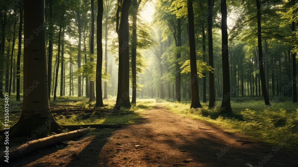 Obraz premium leaves horizon trees