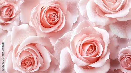 Seamless Floral Pattern with Elegant Roses and Soft Pink Tones