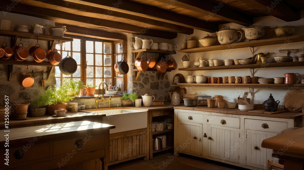 Fototapeta premium vintage rustic kitchen