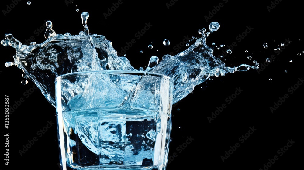 close glass of water splash close glass of water splash