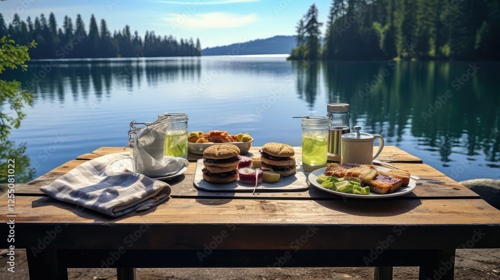Obraz premium dock lake table