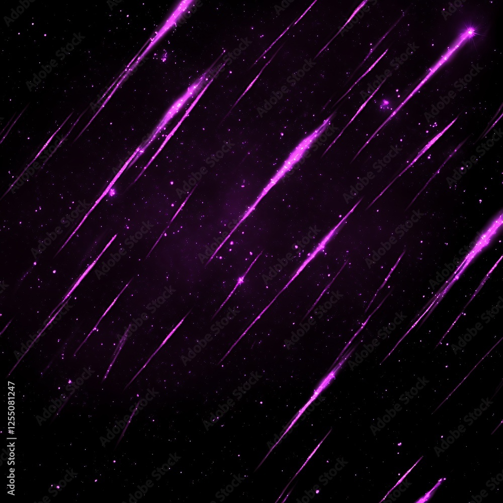 Fototapeta premium Violet Streaks Across a Dark Expanse Capturing Cosmic Energies and Mystery with a Digital Art Style