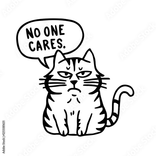 No one cares, sarcastic quote svg