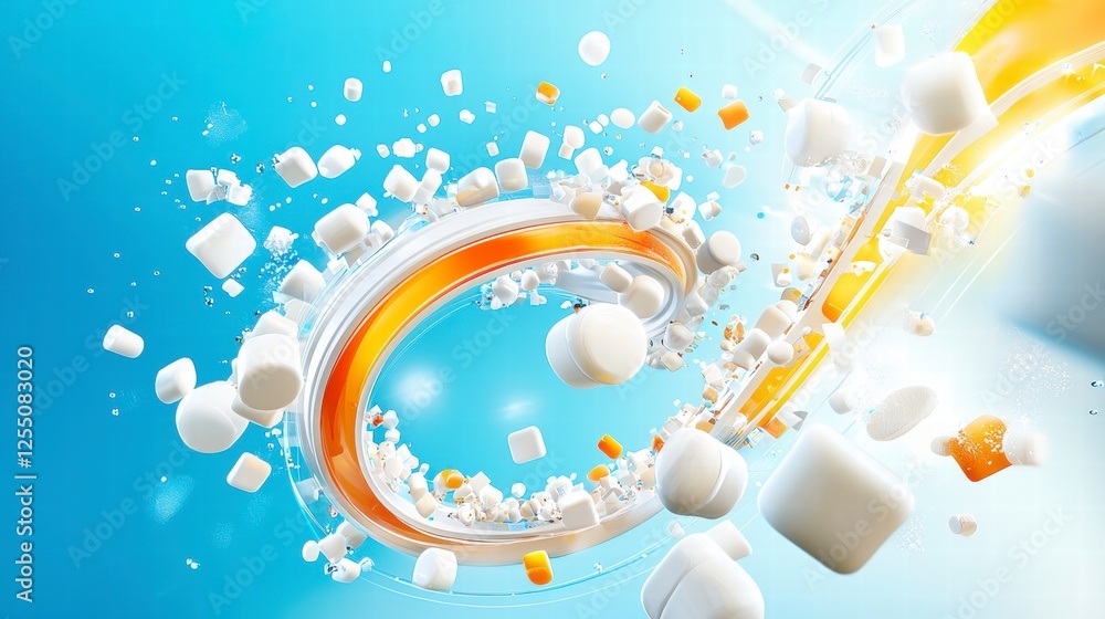 Fototapeta premium Abstract Marshmallow Swirl.