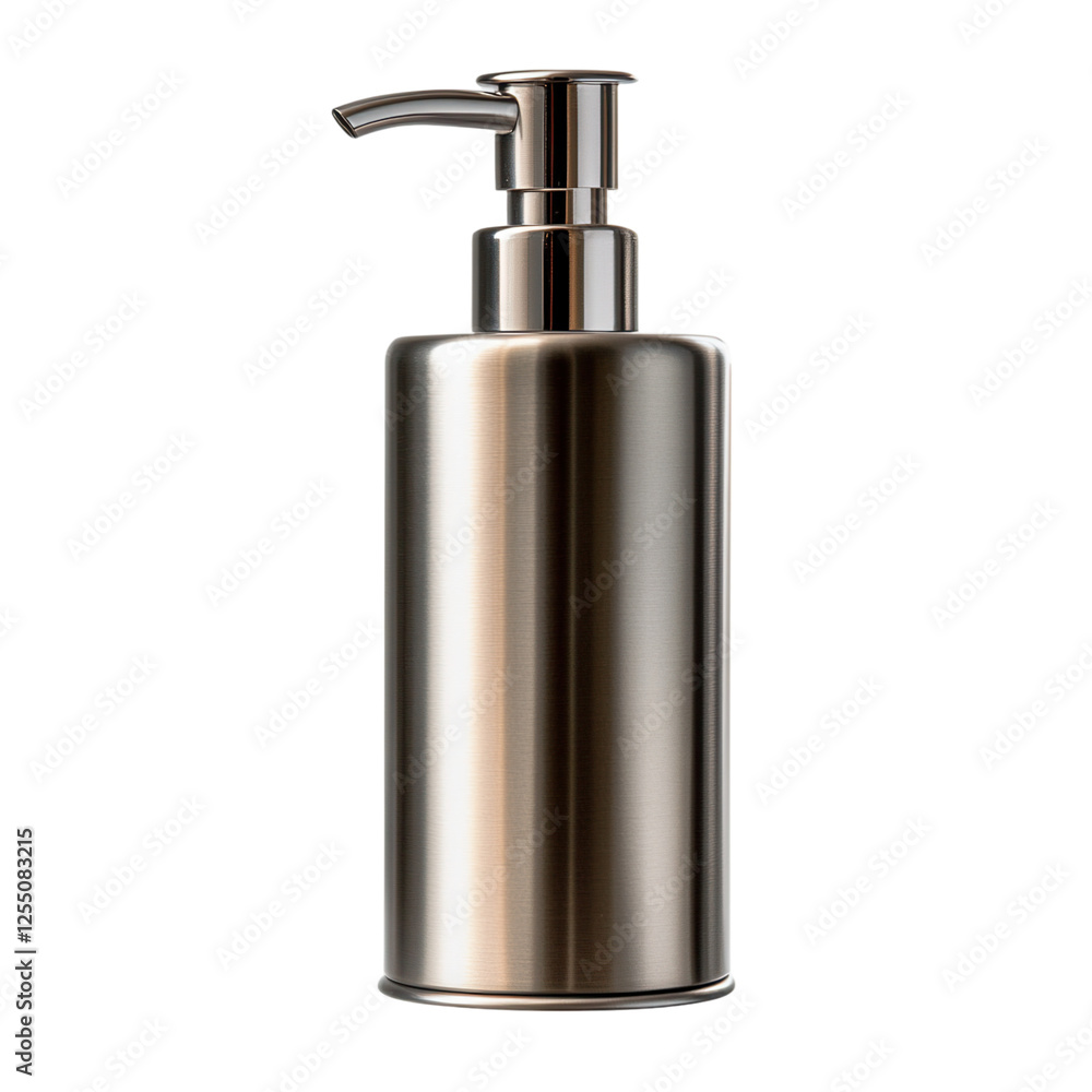 Obraz premium Hand soap dispenser, sleek design, modern kitchen accessory, transparent background, ideal for digital projects, graphic design use.