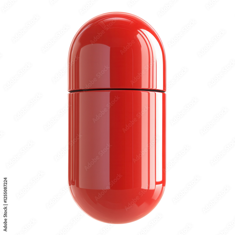 Red Capsule 3D Model, Vivid design, Transparent background, Ideal for digital projects, Health and wellness themes, Versatile usage Red Capsule 3D Model, Vivid design, Transparent background, Ideal for digital projects, Health and wellness themes, Versatile usage