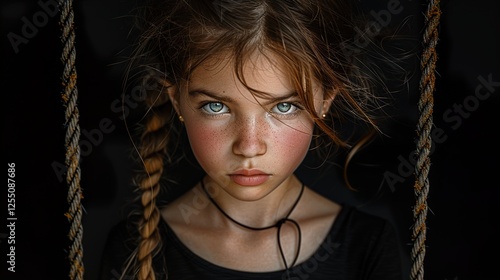 petite fille avec l'air triste parce que ses parents divorce, elle doit choisir entre l'un ou l'autre  HD 8K wallpaper Photographic Image